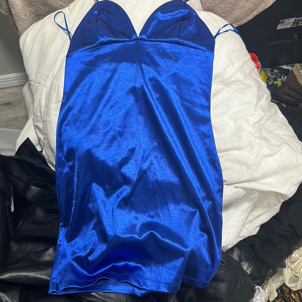 Blue mini dress
